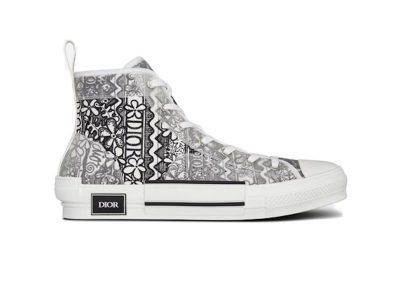 DIOR And Shawn B23 High-Top Sneaker 'Black White Embroidery'
