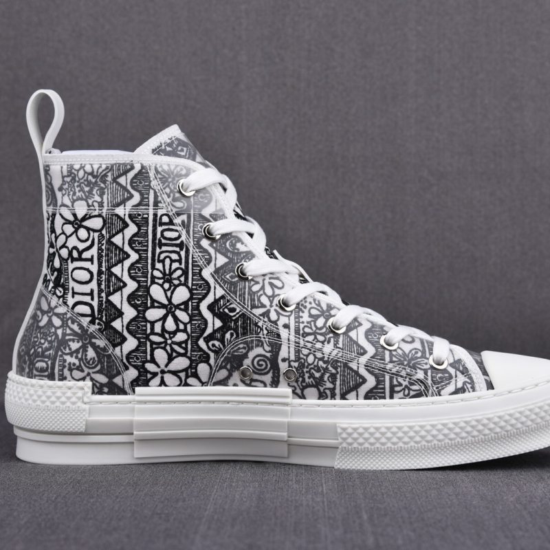 DIOR And Shawn B23 High-Top Sneaker 'Black White Embroidery'