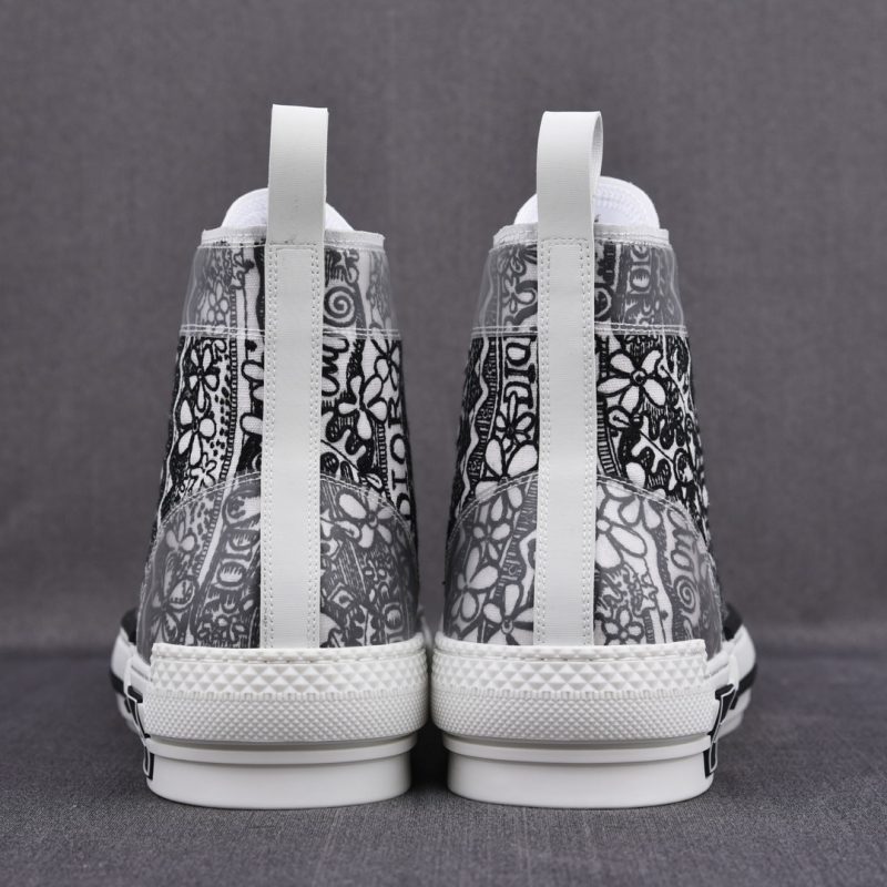 DIOR And Shawn B23 High-Top Sneaker 'Black White Embroidery'