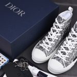 DIOR And Shawn B23 High-Top Sneaker 'Black White Embroidery'