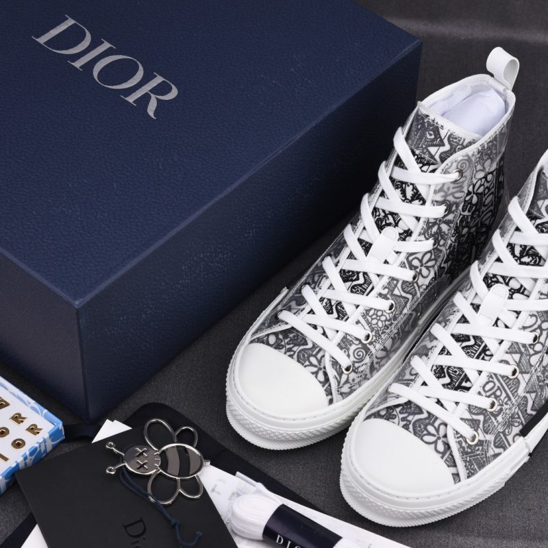 DIOR And Shawn B23 High-Top Sneaker 'Black White Embroidery'