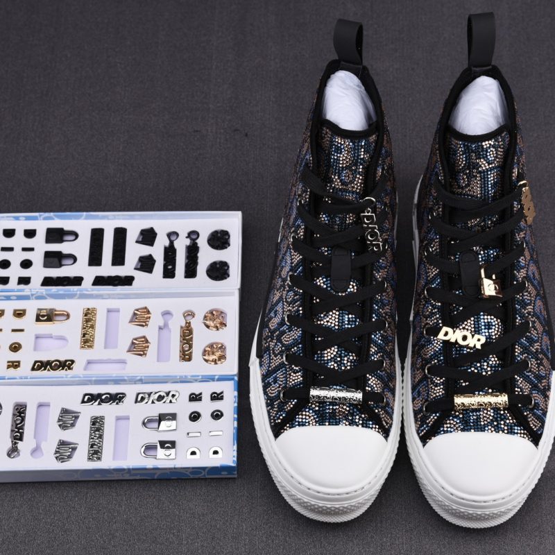 DIOR B23 High-Top Sneaker 'Oblique Strass'