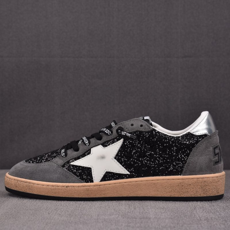 Golden Goose Ball Star Sude ' Black Glitter' Sneaker