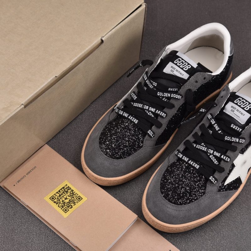 Golden Goose Ball Star Sude ' Black Glitter' Sneaker