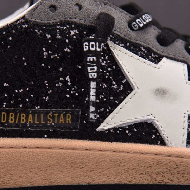 Golden Goose Ball Star Sude ' Black Glitter' Sneaker