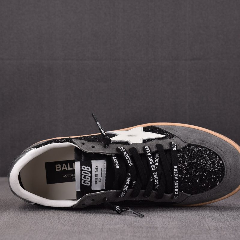 Golden Goose Ball Star Sude ' Black Glitter' Sneaker