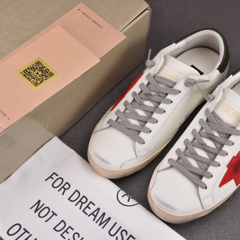 Golden Goose Super-Star 'White Red Olive' Sneaker