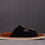 Loro Piana Men's Buckle Slide Sandal Suede 'Black'
