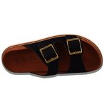 Loro Piana Men's Buckle Slide Sandal Suede 'Black'