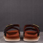 Loro Piana Men's Buckle Slide Sandal Suede 'Black'