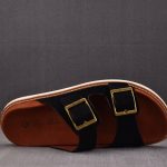Loro Piana Men's Buckle Slide Sandal Suede 'Black'