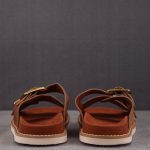 Loro Piana Men's Buckle Slide Sandal Suede 'Brown'