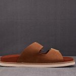 Loro Piana Men's Buckle Slide Sandal Suede 'Brown'