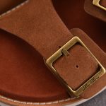 Loro Piana Men's Buckle Slide Sandal Suede 'Brown'
