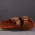 Loro Piana Men's Buckle Slide Sandal Suede 'Brown'