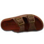 Loro Piana Men's Buckle Slide Sandal Suede 'Mocha'