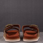 Loro Piana Men's Buckle Slide Sandal Suede 'Mocha'