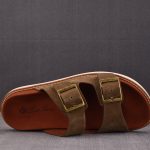 Loro Piana Men's Buckle Slide Sandal Suede 'Mocha'