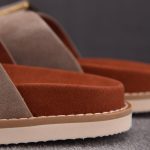 Loro Piana Men's Buckle Slide Sandal Suede 'Pearl'