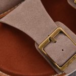 Loro Piana Men's Buckle Slide Sandal Suede 'Pearl'