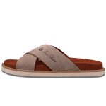Loro Piana Men's Summer Walk Cross Strap Suede 'Beige'
