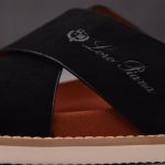 Loro Piana Men's Summer Walk Cross Strap Suede 'Black'