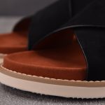Loro Piana Men's Summer Walk Cross Strap Suede 'Black'