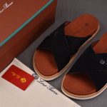 Loro Piana Men's Summer Walk Cross Strap Suede 'Black'