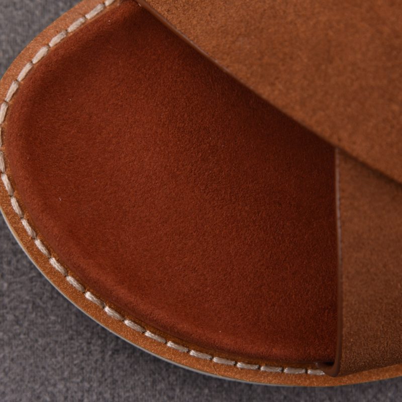 Loro Piana Men's Summer Walk Cross Strap Suede 'Brown'