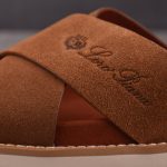 Loro Piana Men's Summer Walk Cross Strap Suede 'Brown'