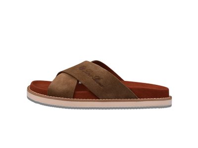 Loro Piana Men's Summer Walk Cross Strap Suede 'Mocha'