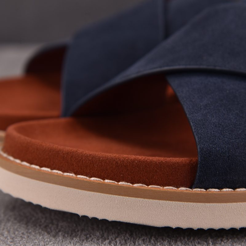 Loro Piana Men's Summer Walk Cross Strap Suede 'Navy'