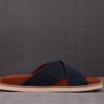 Loro Piana Men's Summer Walk Cross Strap Suede 'Navy'