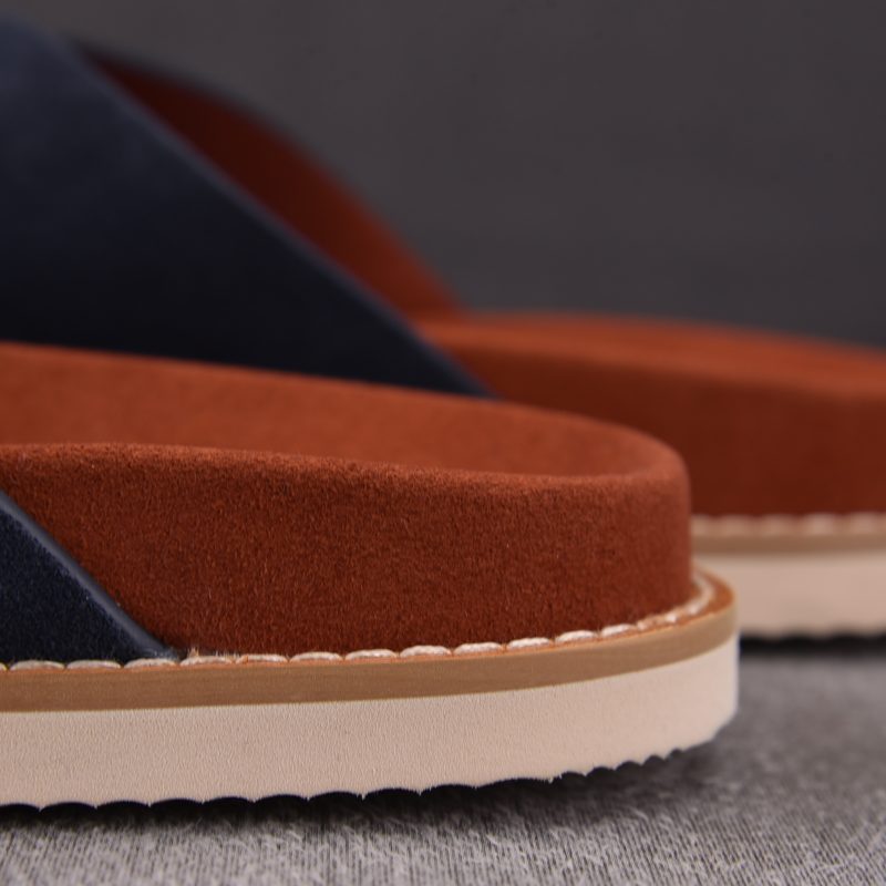 Loro Piana Men's Summer Walk Cross Strap Suede 'Navy'