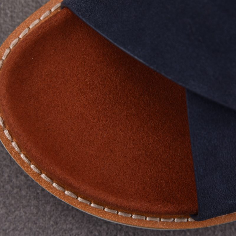 Loro Piana Men's Summer Walk Cross Strap Suede 'Navy'