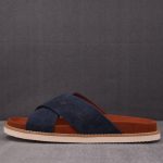 Loro Piana Men's Summer Walk Cross Strap Suede 'Navy'
