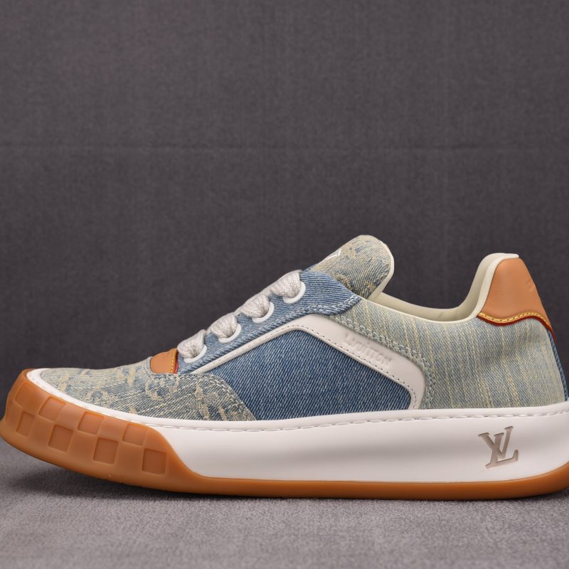 Louis Vuitton LV Tilted Trainer 'Denim Patchwork'