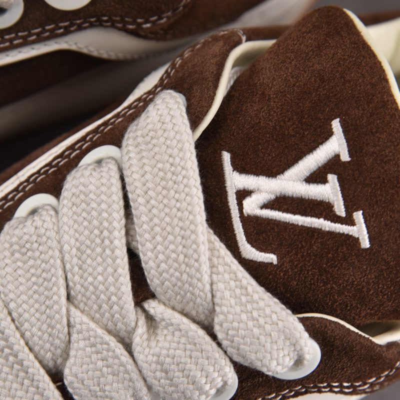 Louis Vuitton LV Tilted Trainer Suede 'Brown'
