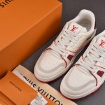 Louis Vuitton LV Trainer #54 'Monogram White Red Metallic'