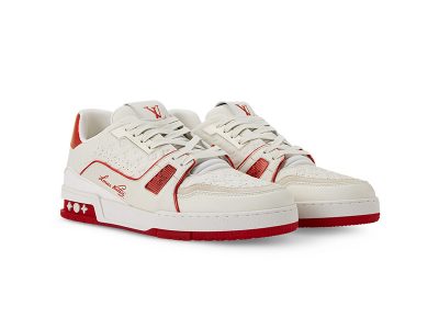 Louis Vuitton LV Trainer #54 'Monogram White Red Metallic'