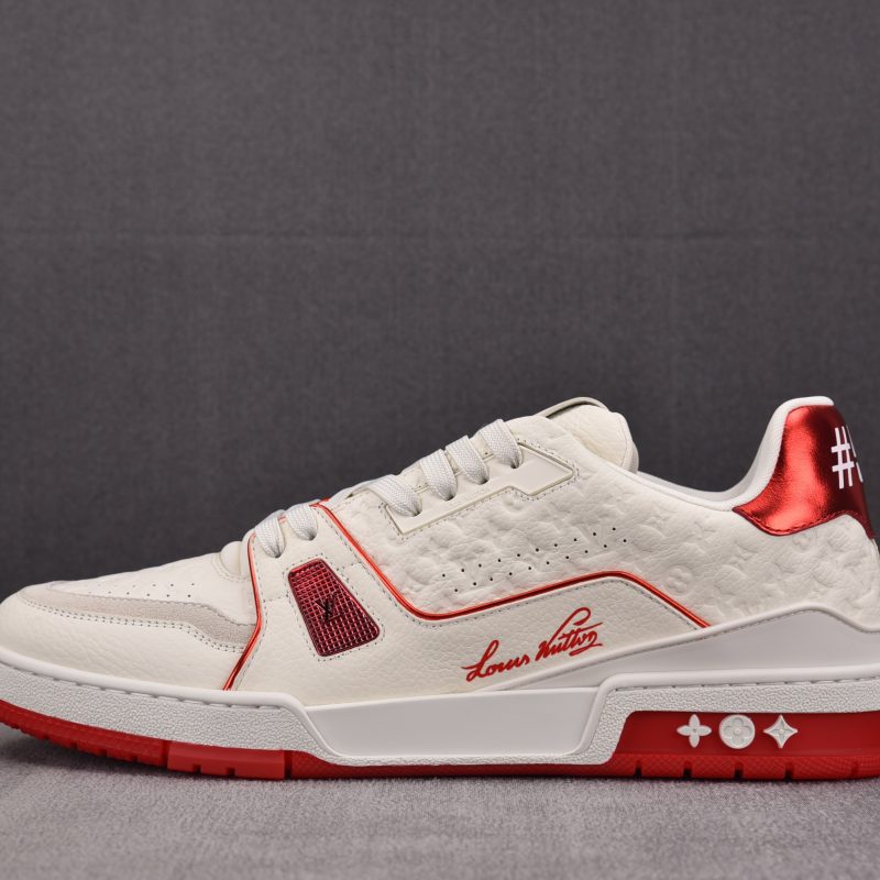 Louis Vuitton LV Trainer #54 'Monogram White Red Metallic'