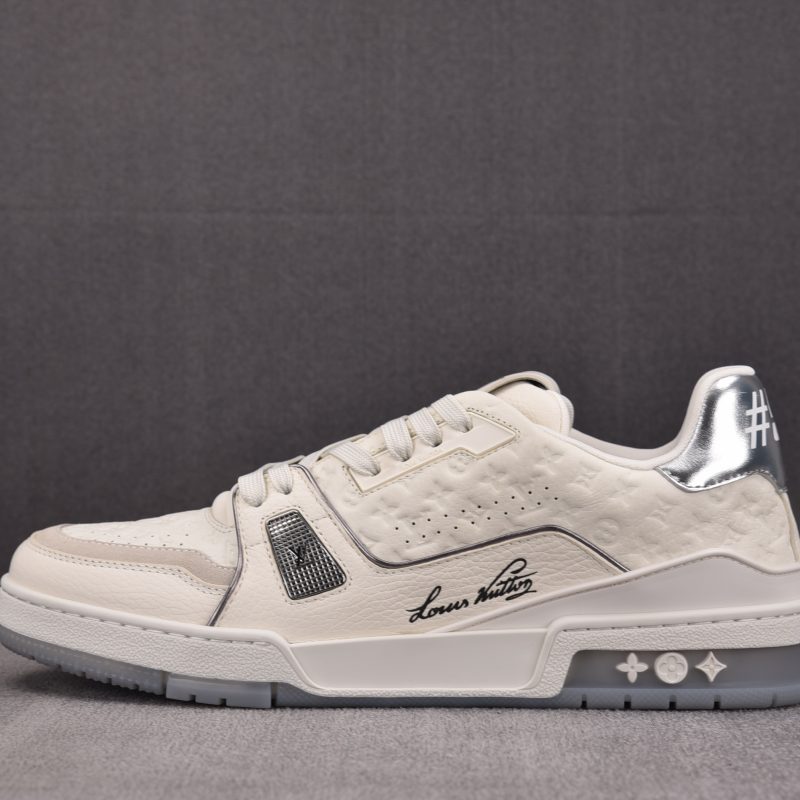 Louis Vuitton LV Trainer 'Monogram White Silver Metallic'