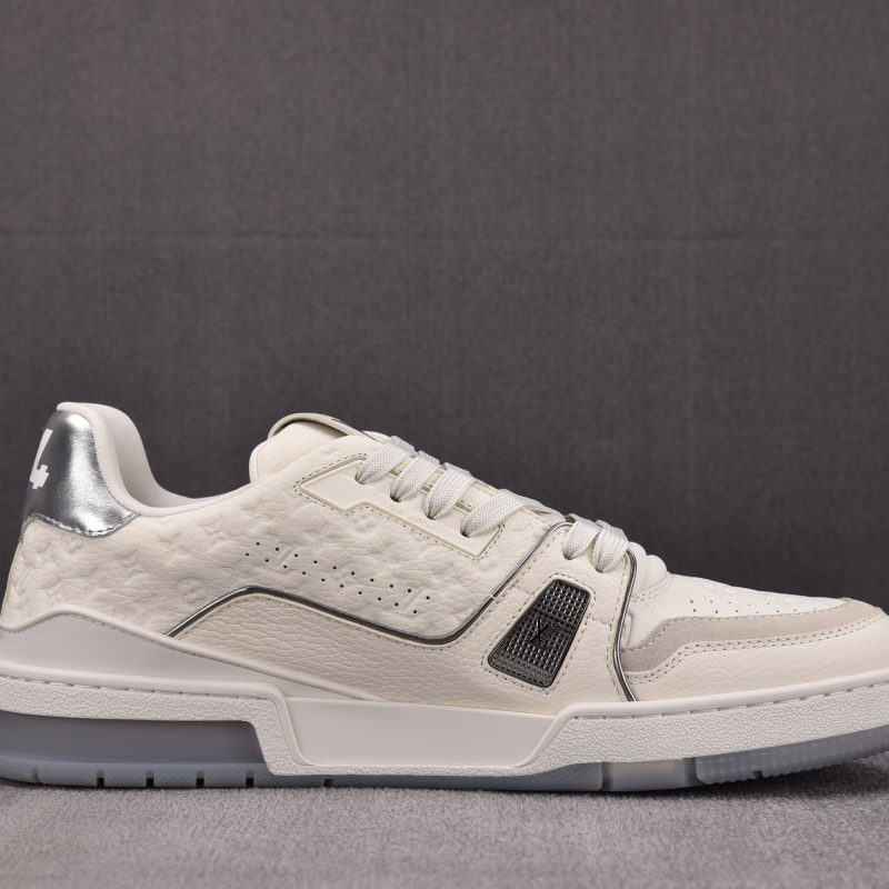 Louis Vuitton LV Trainer 'Monogram White Silver Metallic'
