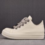 Rick Owens Jumbo Laced Low Leather ‘Pearl’ Sneaker