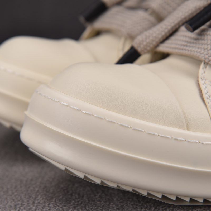 Rick Owens Jumbo Laced Low Leather ‘Pearl’ Sneaker
