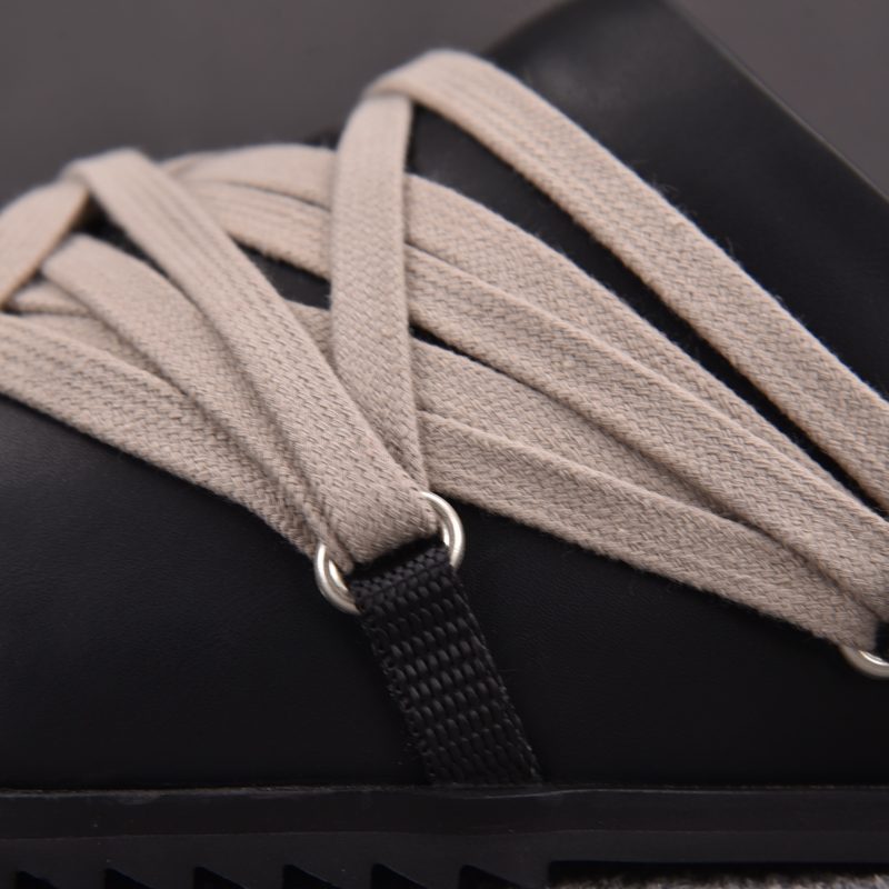 Rick Owens Megalace Granola Mule 'Black'