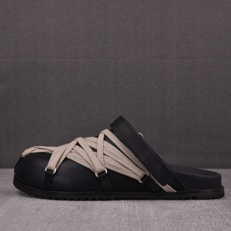Rick Owens Megalace Granola Mule 'Black'