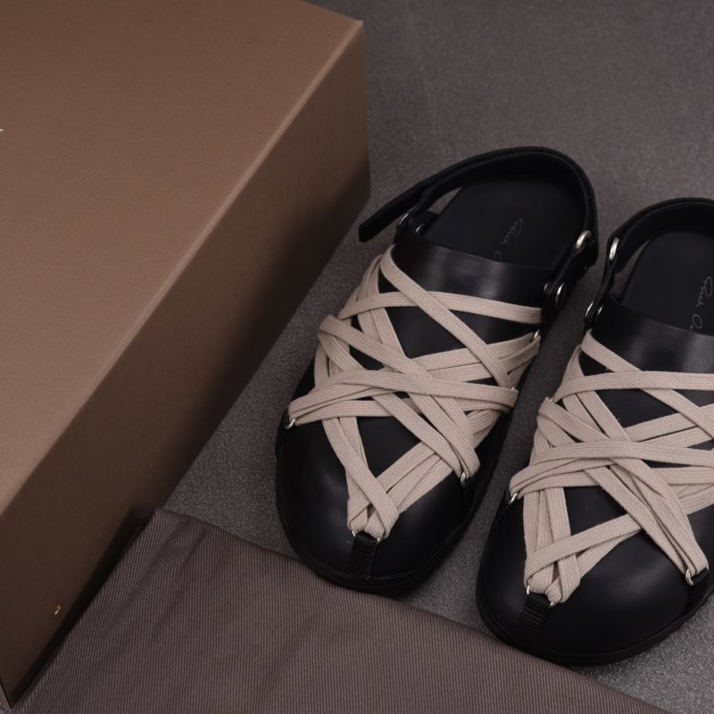 Rick Owens Megalace Granola Mule 'Black'