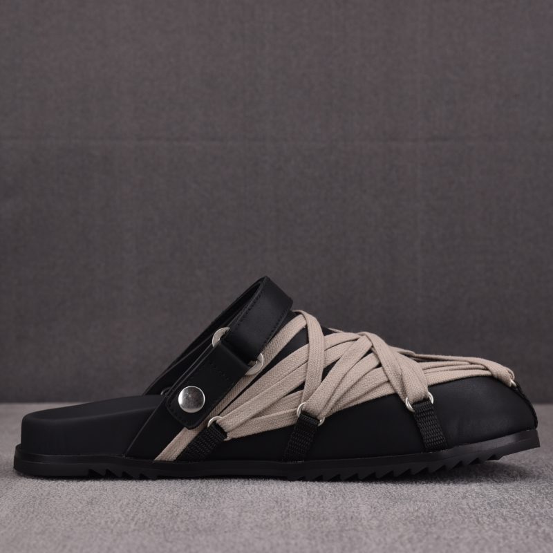 Rick Owens Megalace Granola Mule 'Black'