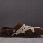Rick Owens Megalace Granola Mule Suede 'Brown'